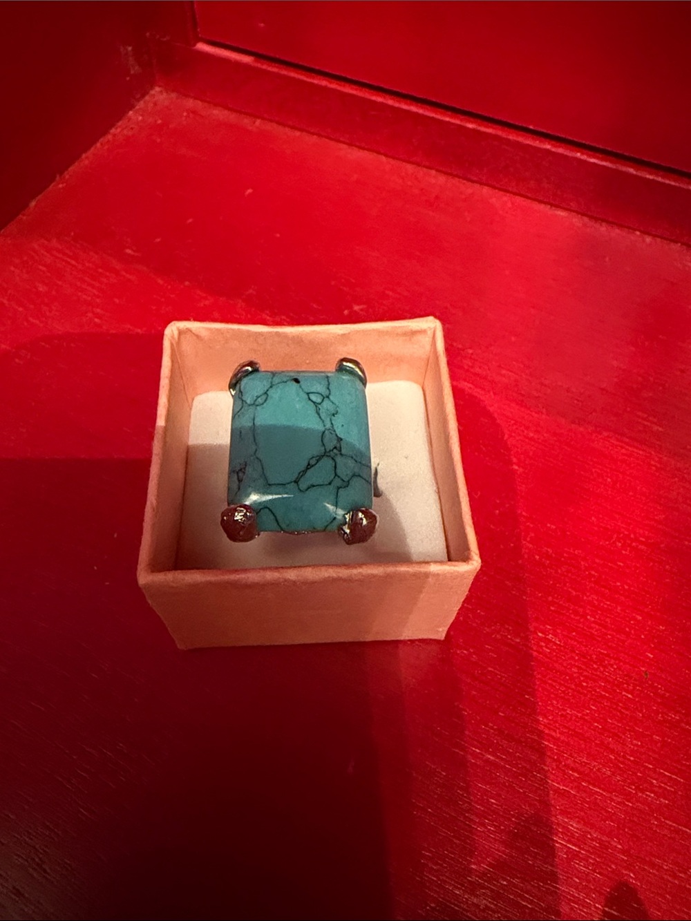 Turquoise Stone Adjustable Ring